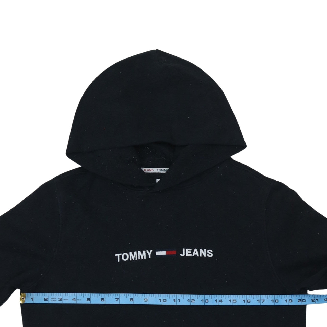 Mens UK Size S Tommy Jeans Black Pullover Hoodie