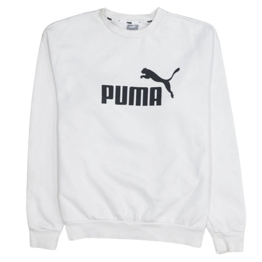 Womens UK Size S PUMA White Pullover Sweatshirt