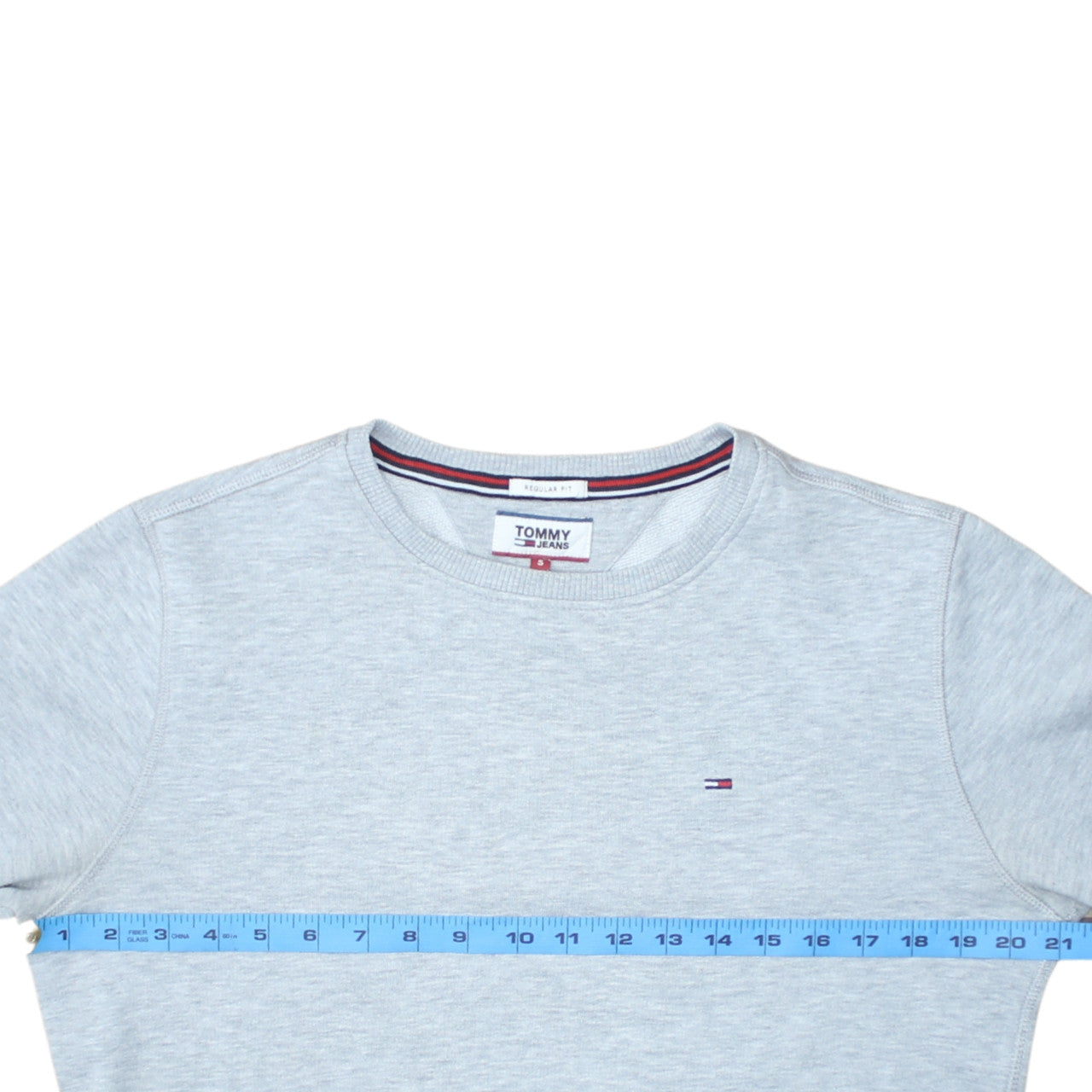Mens UK Size S Tommy Jeans Grey Pullover Sweatshirt