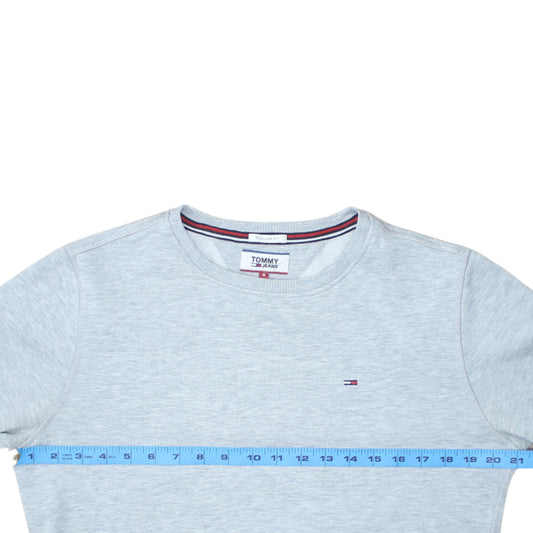 Mens UK Size S Tommy Jeans Grey Pullover Sweatshirt