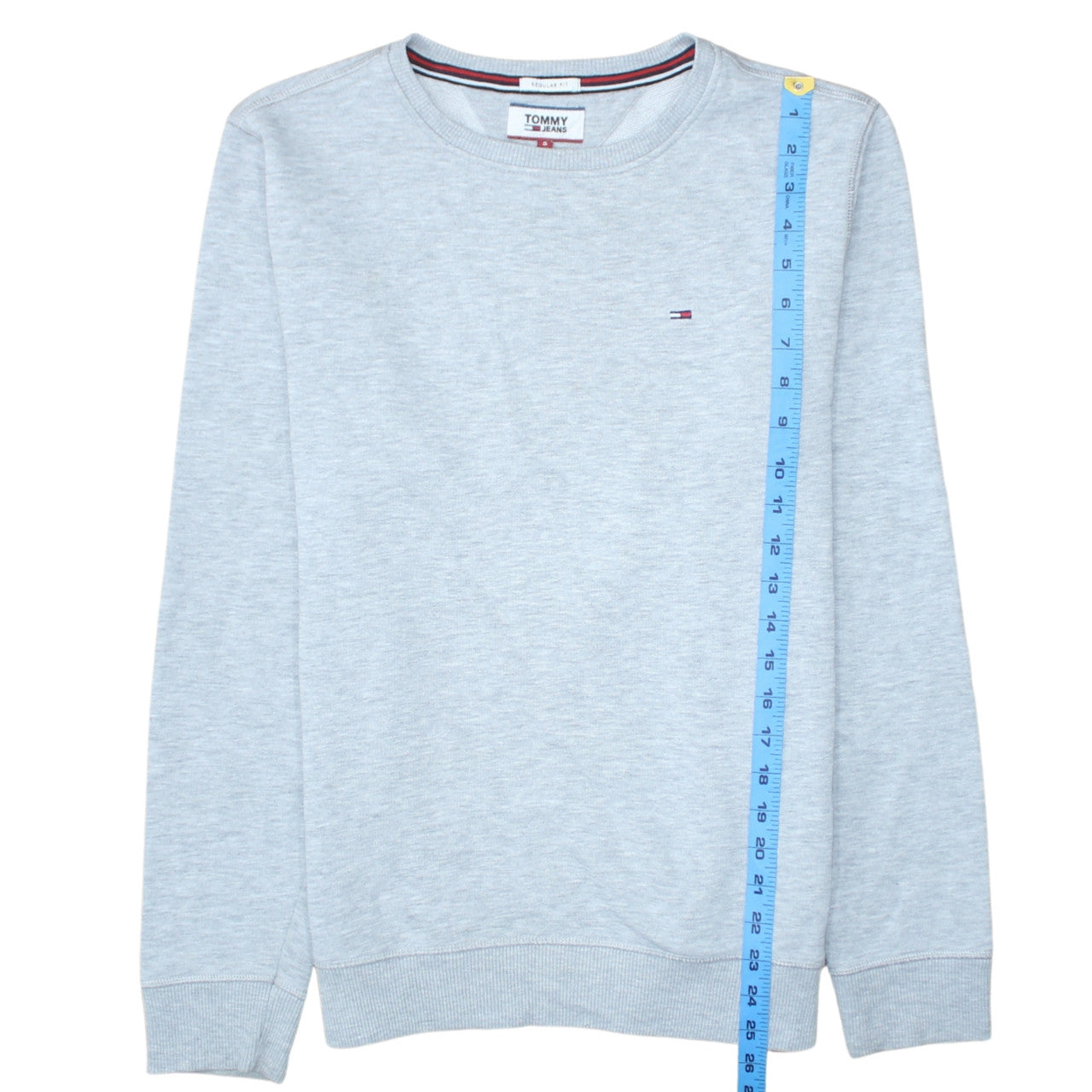 Mens UK Size S Tommy Jeans Grey Pullover Sweatshirt
