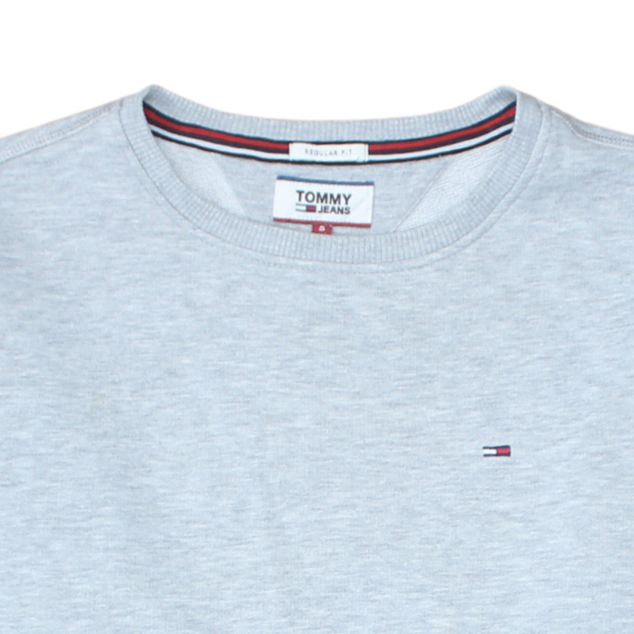 Mens UK Size S Tommy Jeans Grey Pullover Sweatshirt