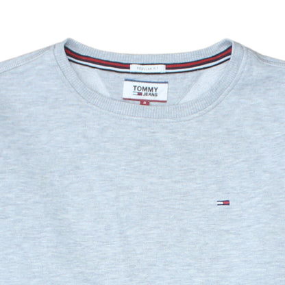 Mens UK Size S Tommy Jeans Grey Pullover Sweatshirt