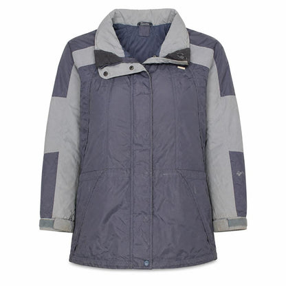 Columbia Women's Blue Long Parka Jacket L Waterproof Outdoor