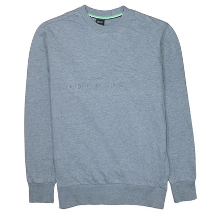 Mens UK Size L HUGO BOSS Grey Pullover Sweatshirt