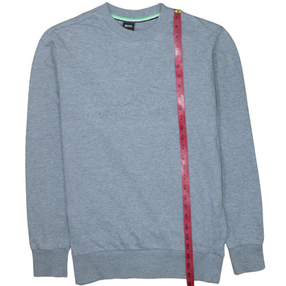 Mens UK Size L HUGO BOSS Grey Pullover Sweatshirt