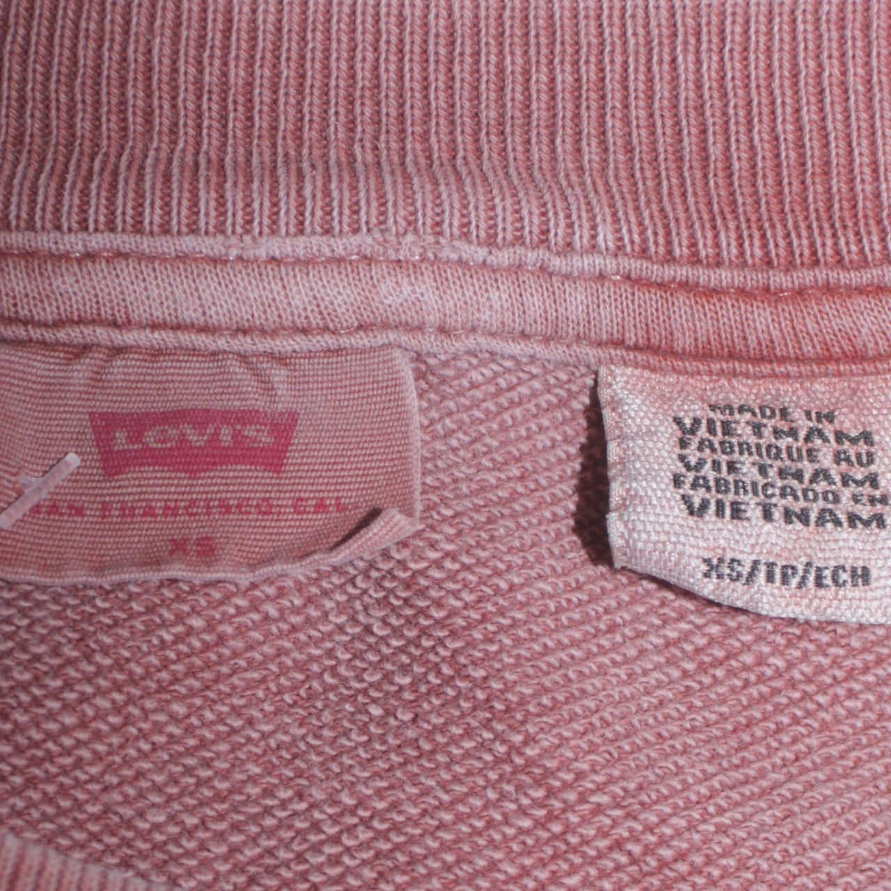 Womens UK Size XS Levi's Pink Pullover Sweatshirt