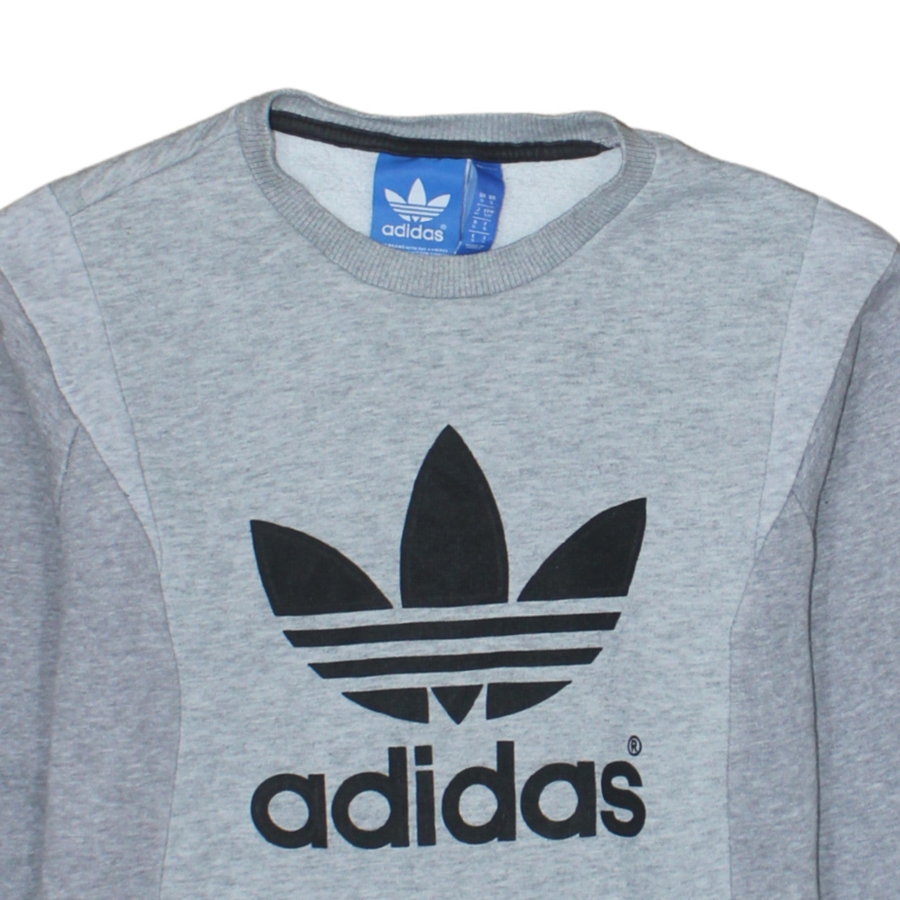 Womens UK Size S adidas Grey Pullover Sweatshirt