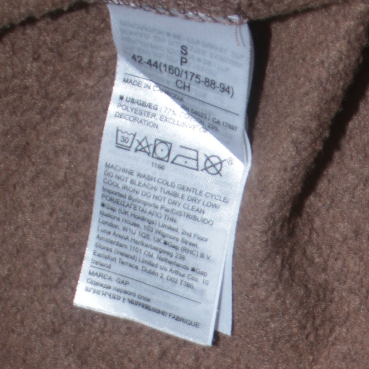Womens UK Size S Gap Brown Pullover Sweatshirt