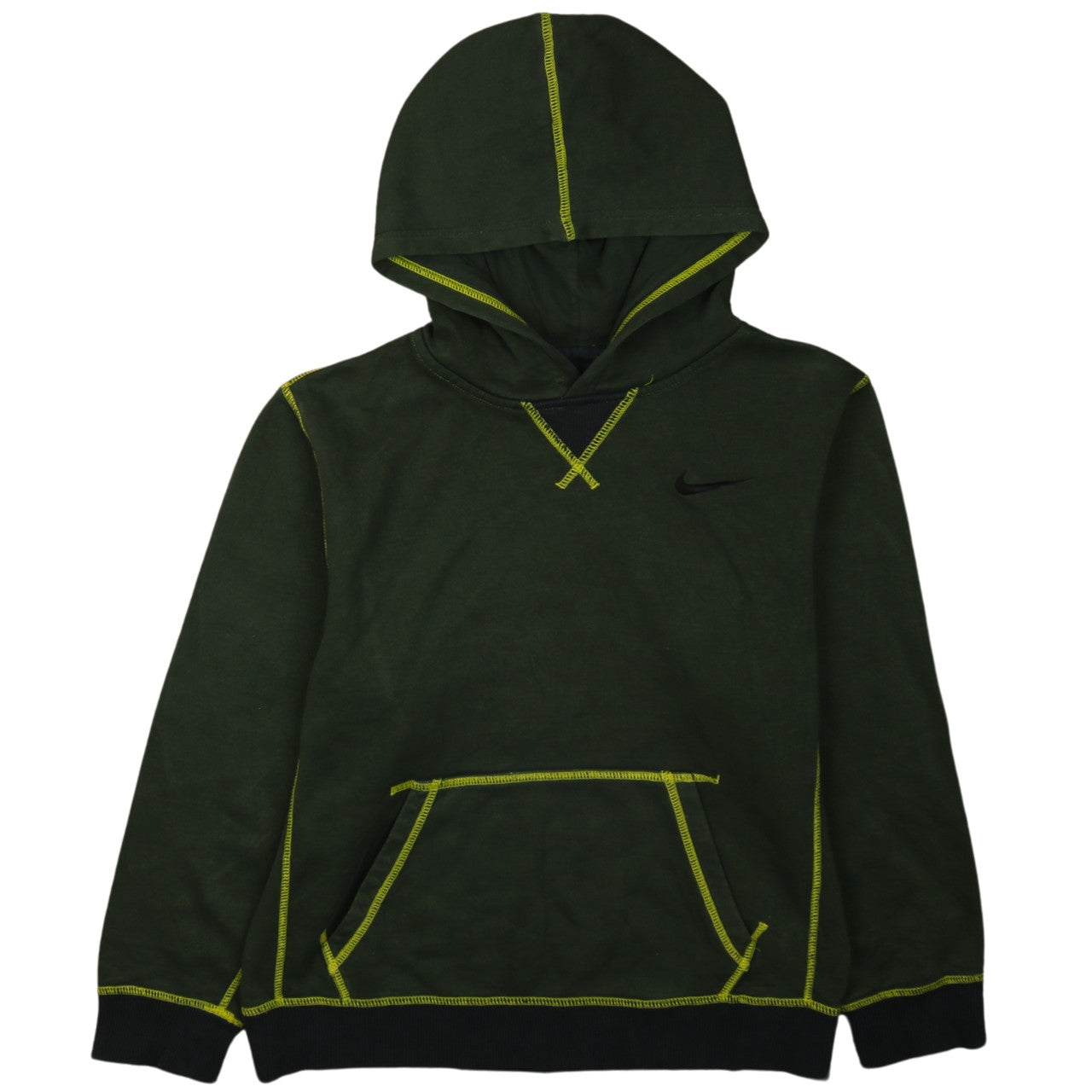 Boys UK Size 12-13 Years Nike Green Pullover Hoodie