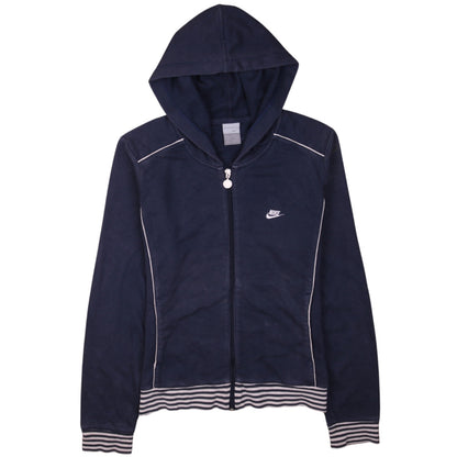 Womens UK Size L Nike Blue Full Zip Hoodie