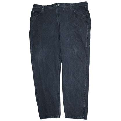 Mens UK Size 46 Wrangler Relaxed Fit Straight Black Jeans