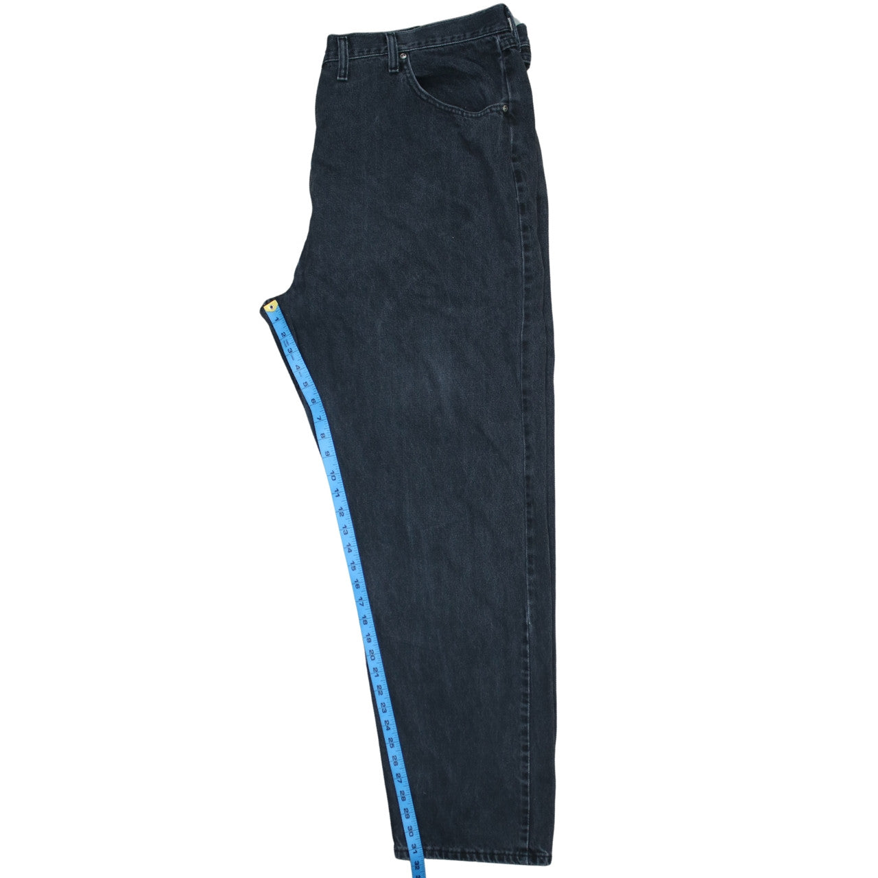 Mens UK Size 46 Wrangler Relaxed Fit Straight Black Jeans