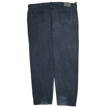 Mens UK Size 46 Wrangler Relaxed Fit Straight Black Jeans