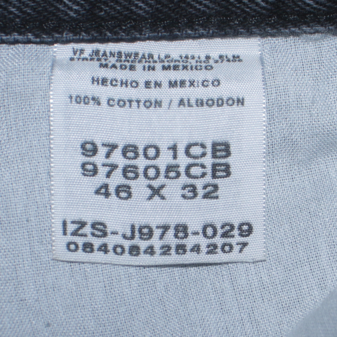 Mens UK Size 46 Wrangler Relaxed Fit Straight Black Jeans