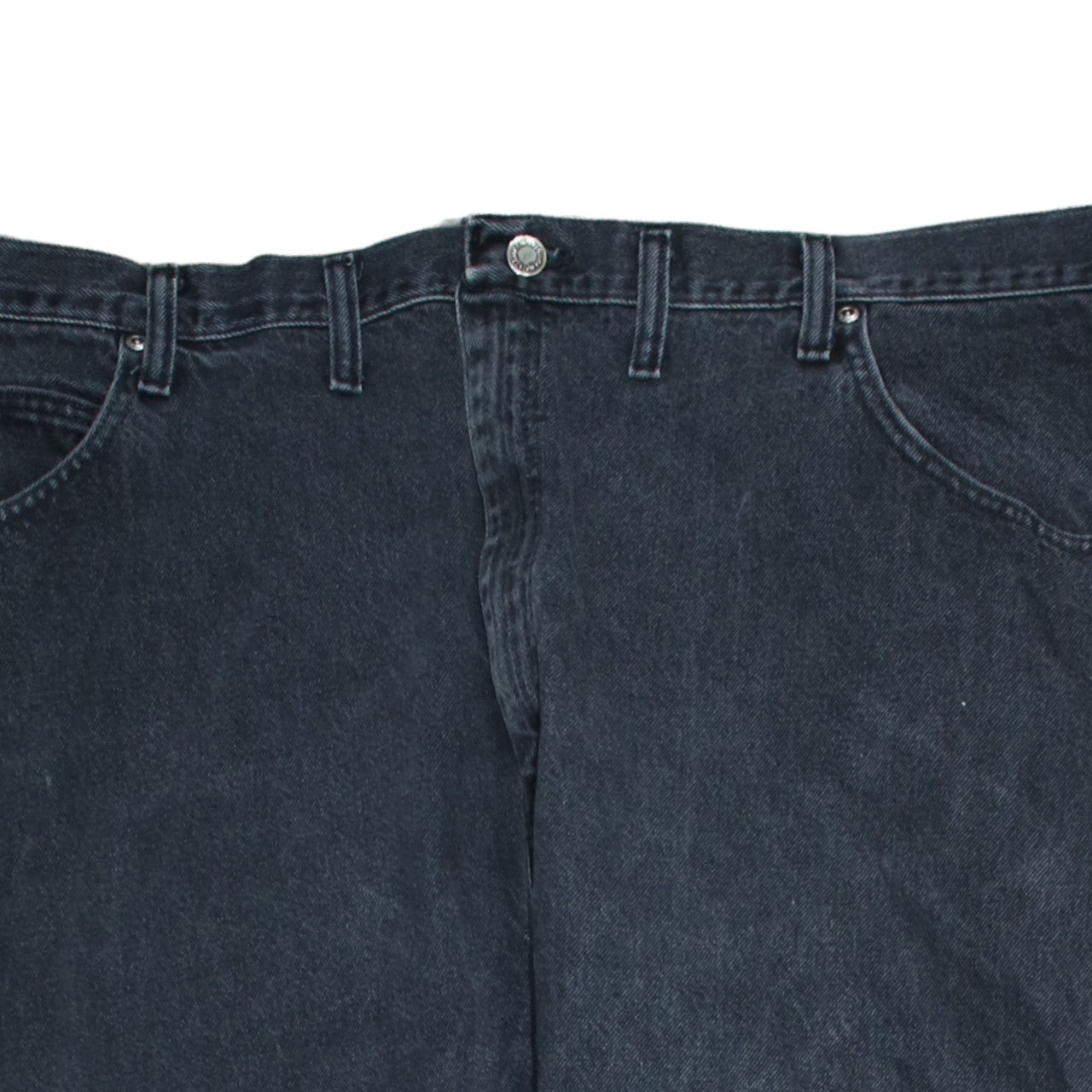 Mens UK Size 46 Wrangler Relaxed Fit Straight Black Jeans
