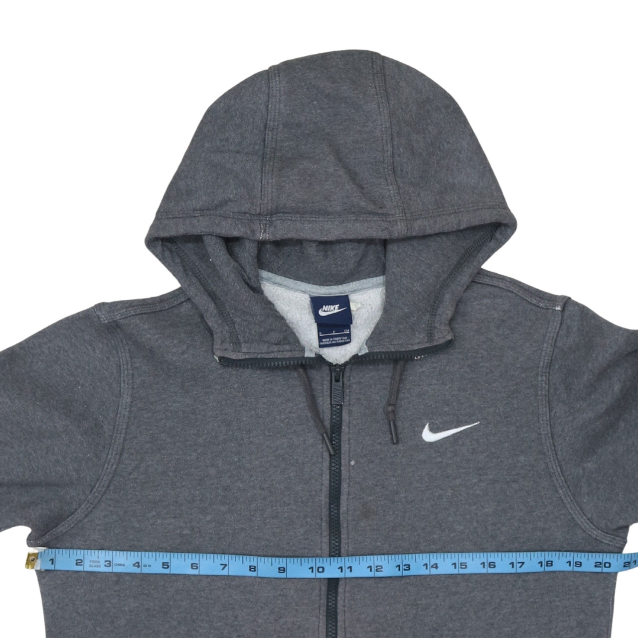 Mens UK Size S Nike Grey Full Zip Hoodie