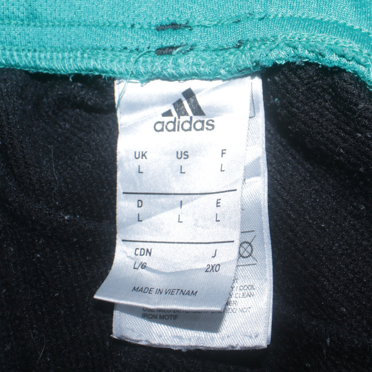 Mens UK Size L adidas Regular Fit Jogger Black Trousers