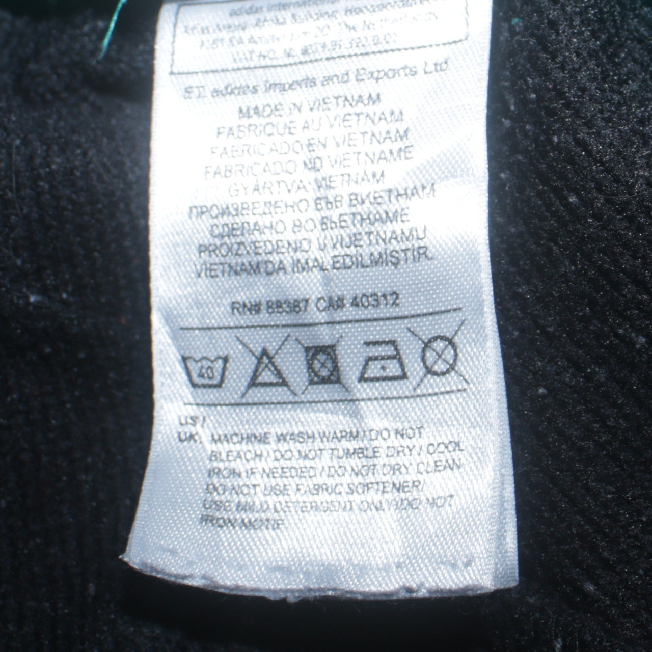 Mens UK Size L adidas Regular Fit Jogger Black Trousers