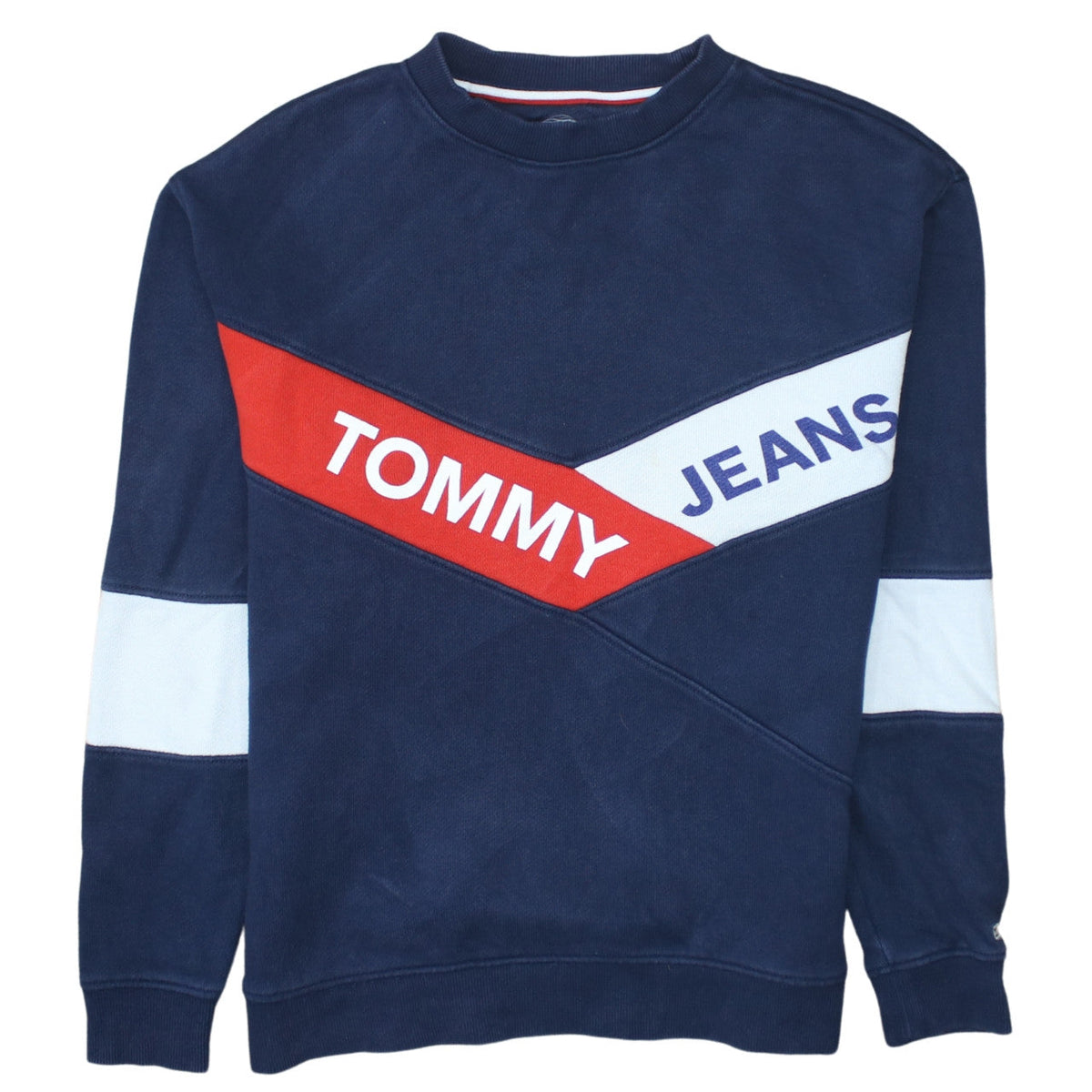 Mens UK Size S Tommy Jeans Blue Pullover Sweatshirt