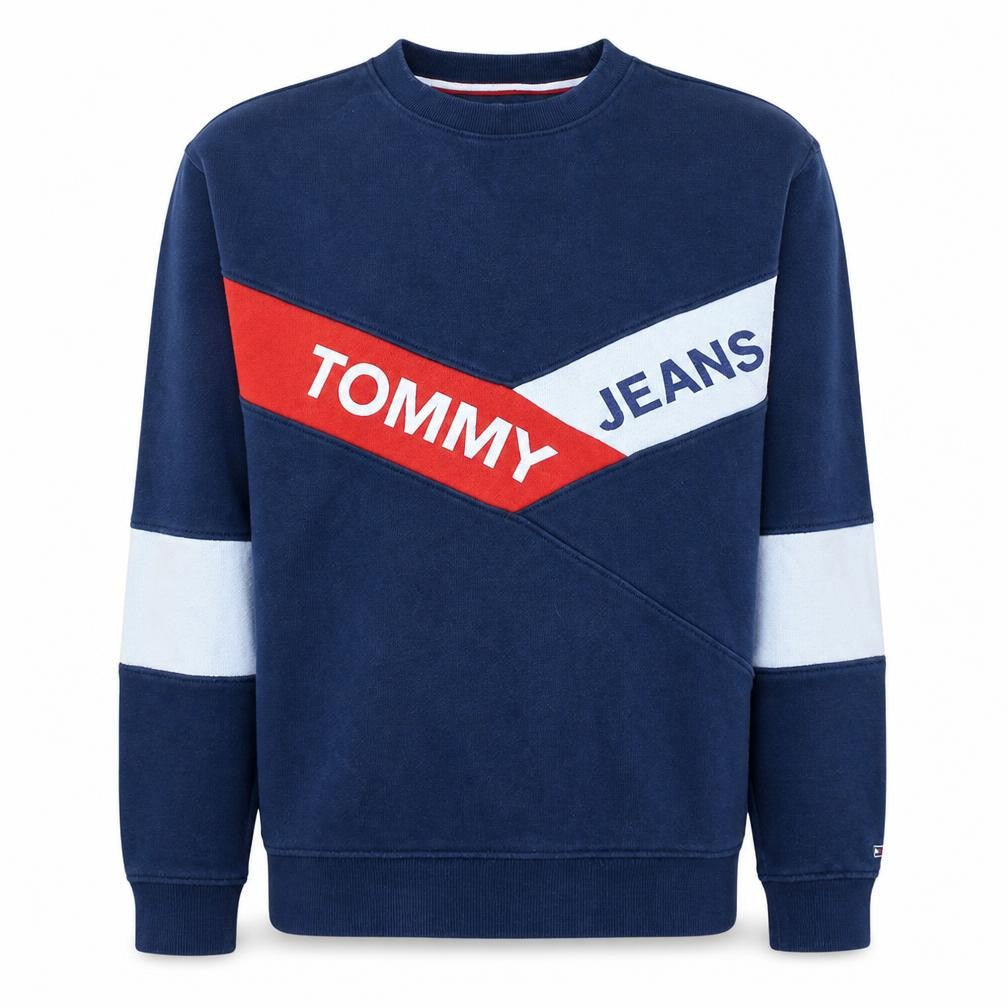 Mens UK Size S Tommy Jeans Blue Pullover Sweatshirt