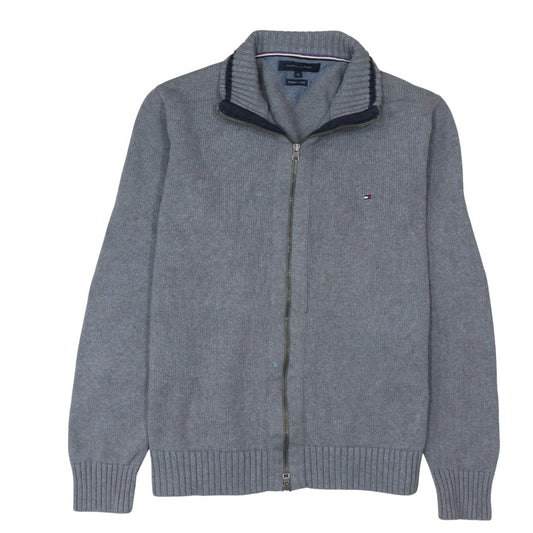 Mens UK Size XL Tommy Hilfiger Grey Full Zip Jumper