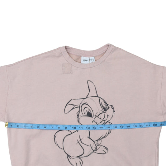 Womens UK Size M Disney Pink Pullover Sweatshirt