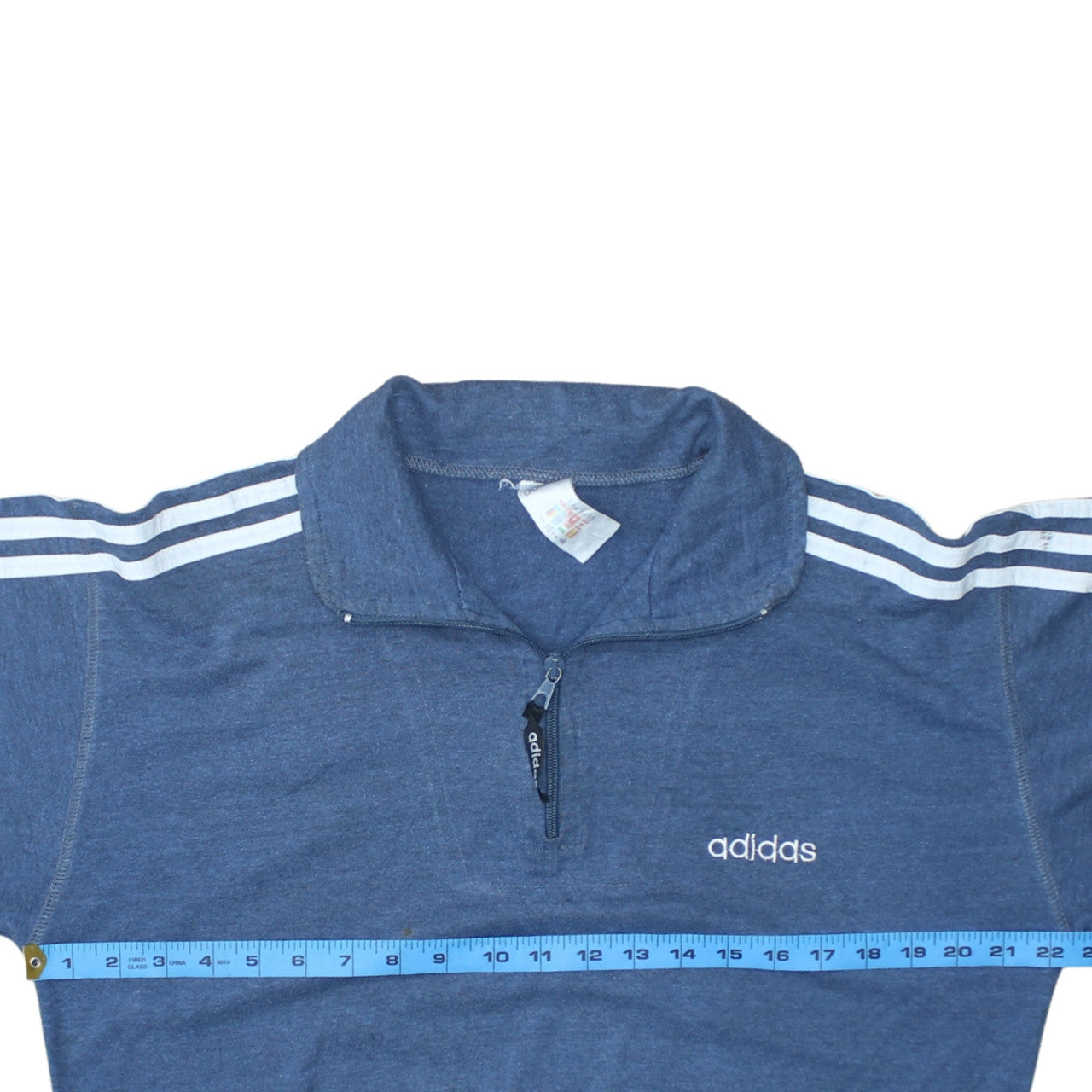 Mens UK Size XS adidas Blue 1/2 Zip Sweatshirt