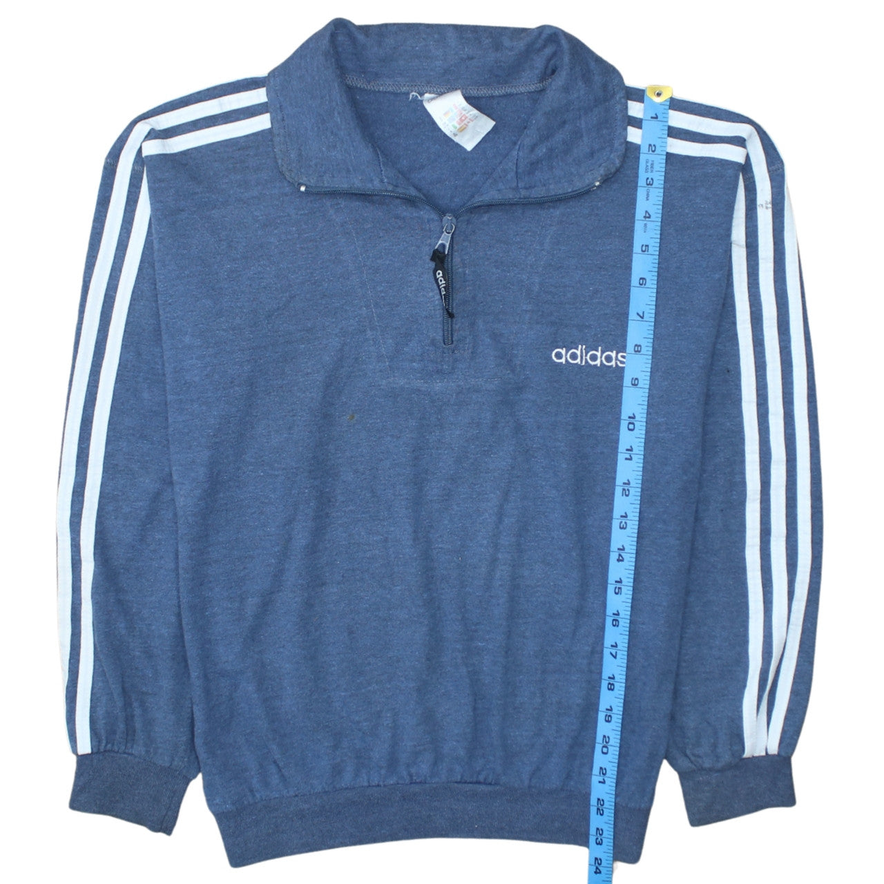 Mens UK Size XS adidas Blue 1/2 Zip Sweatshirt