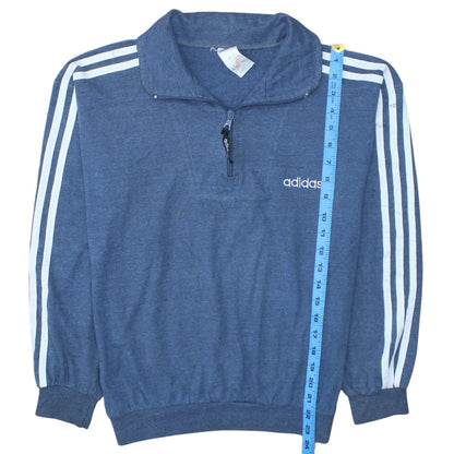 Mens UK Size XS adidas Blue 1/2 Zip Sweatshirt