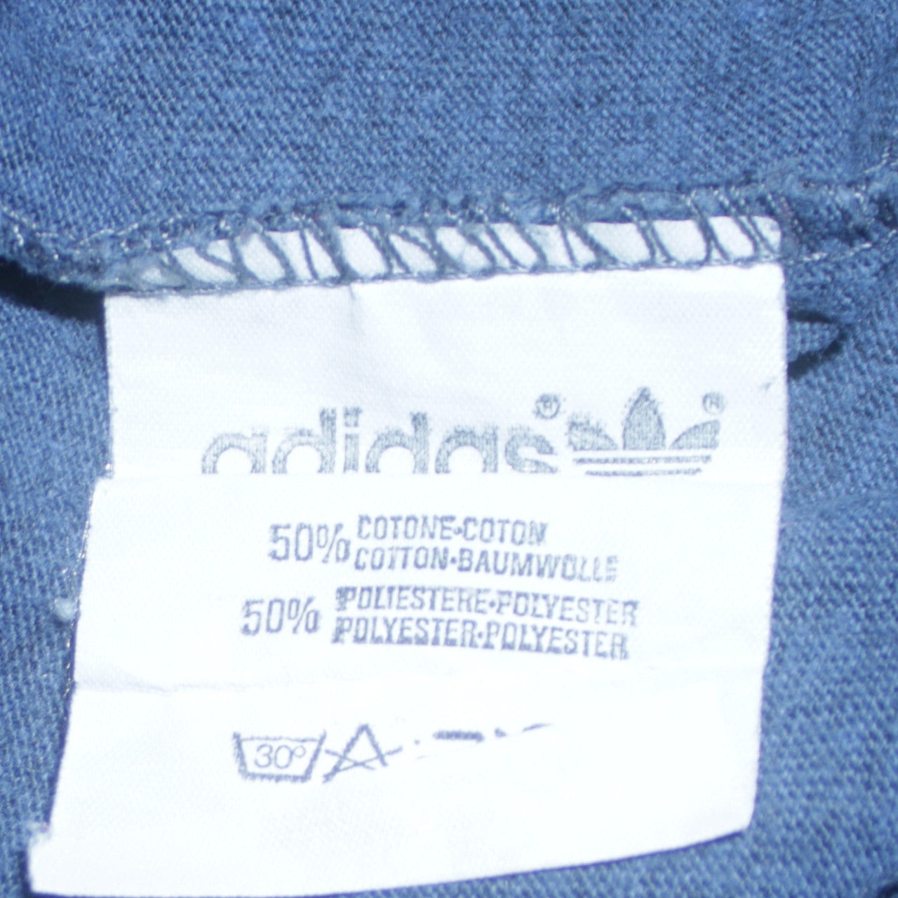 Mens UK Size XS adidas Blue 1/2 Zip Sweatshirt