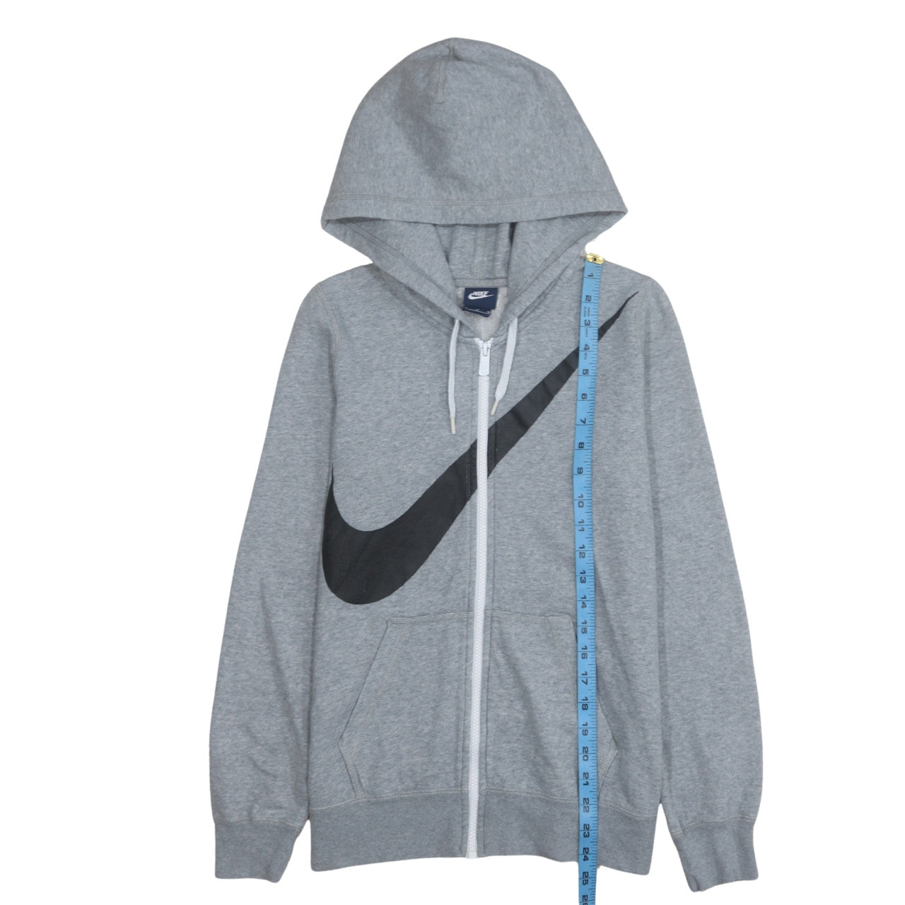Mens UK Size M Nike Grey Full Zip Hoodie