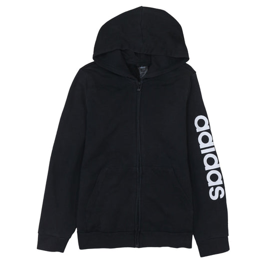 Womens UK Size L adidas Black Full Zip Hoodie