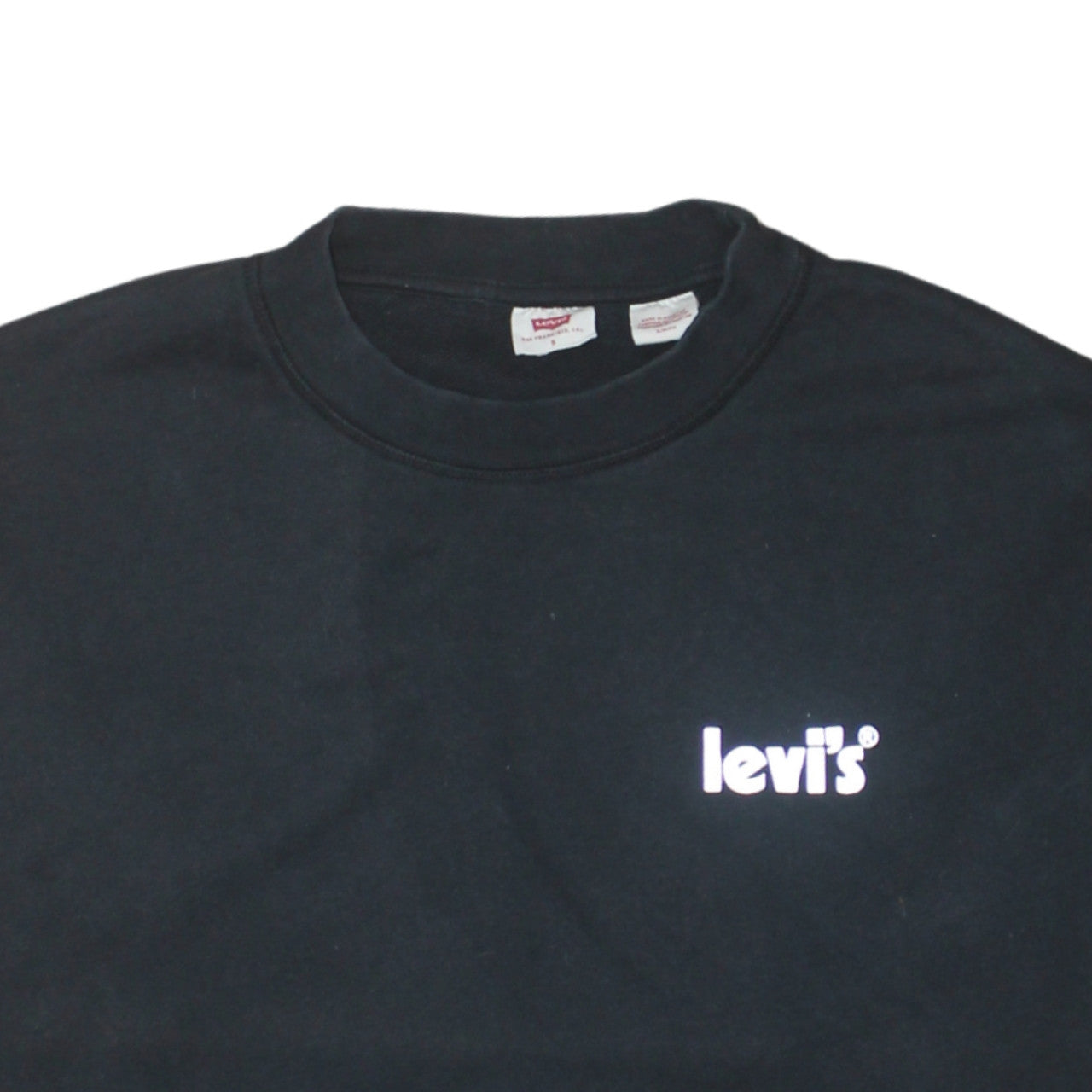 Womens UK Size S Levi's Black Pullover Sweatshirt