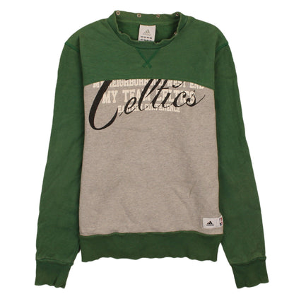 Mens UK Size M adidas Green Pullover Sweatshirt