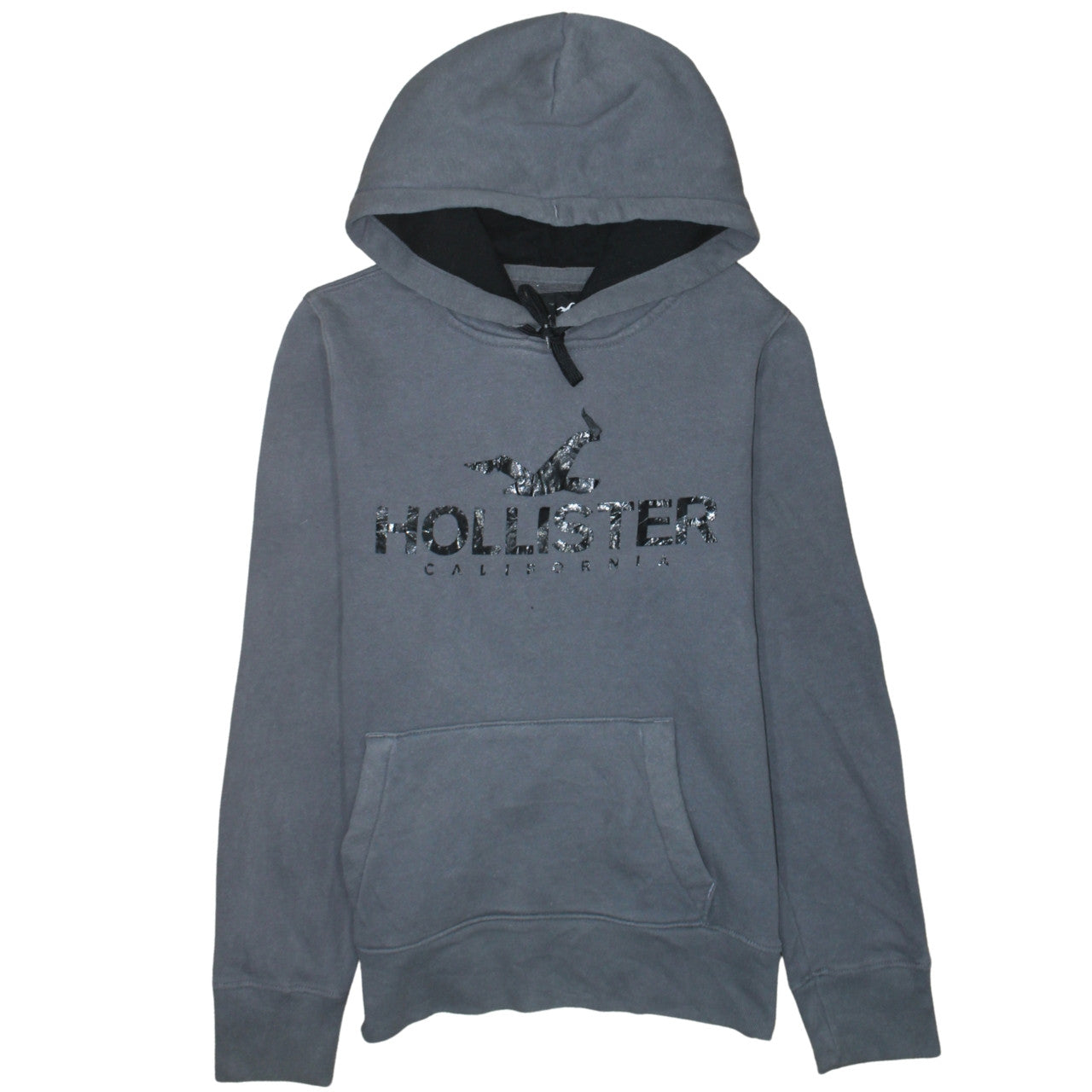 Mens UK Size XS Hollister Grey Pullover Hoodie