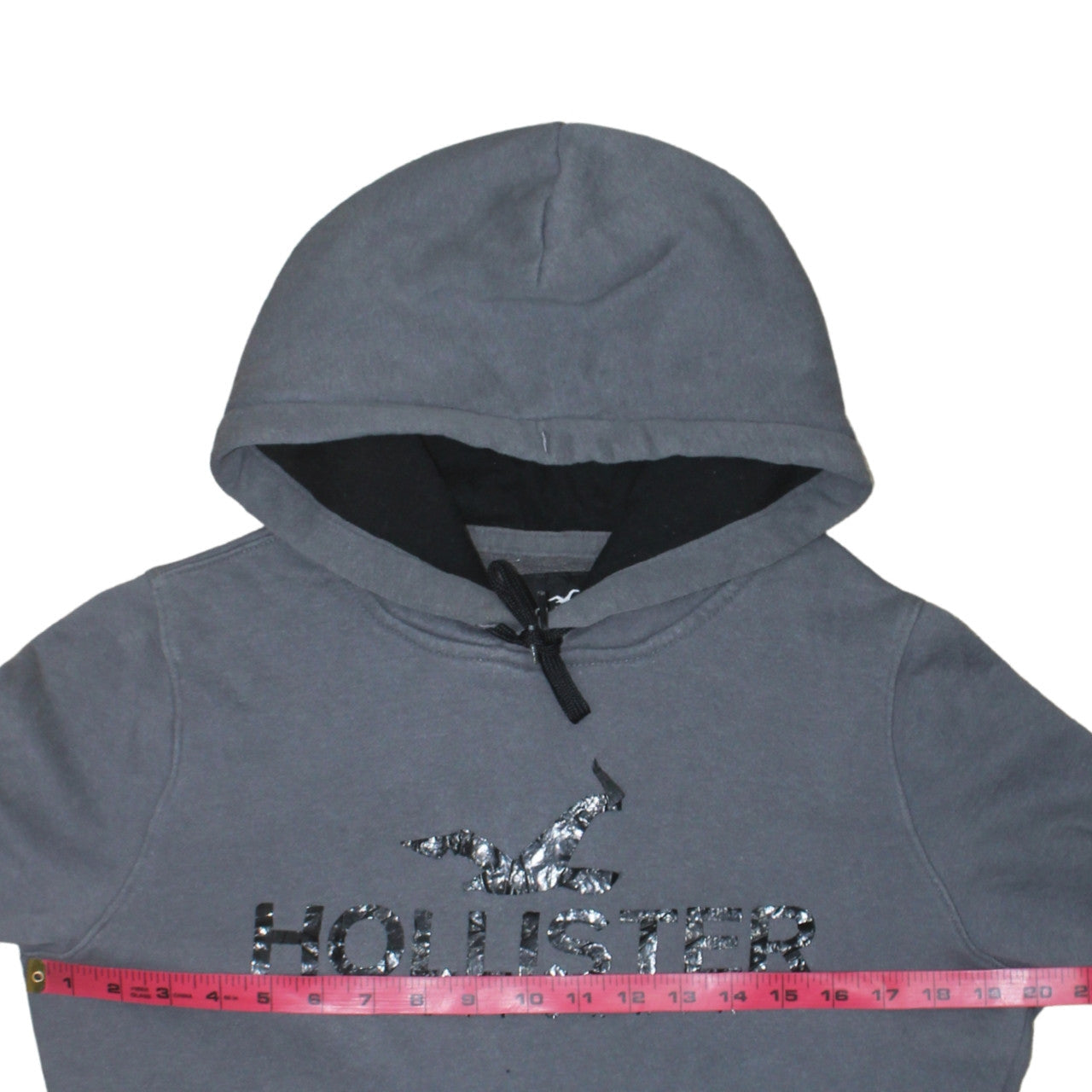Mens UK Size XS Hollister Grey Pullover Hoodie