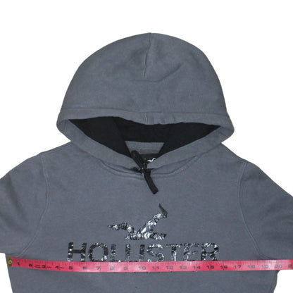 Mens UK Size XS Hollister Grey Pullover Hoodie