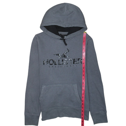 Mens UK Size XS Hollister Grey Pullover Hoodie