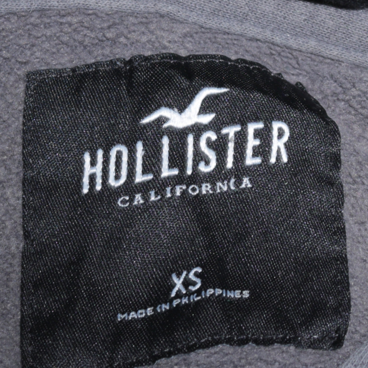 Mens UK Size XS Hollister Grey Pullover Hoodie