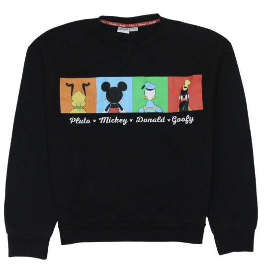 Womens UK Size S Disney Black Pullover Sweatshirt