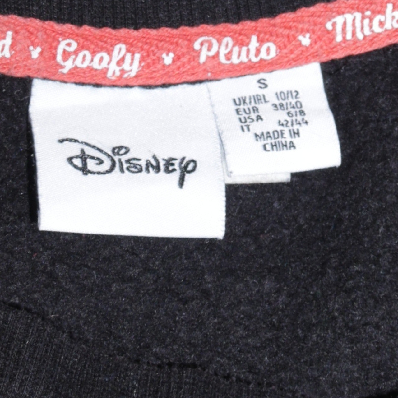 Womens UK Size S Disney Black Pullover Sweatshirt