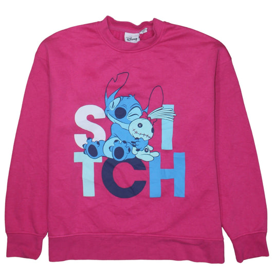 Womens UK Size 10/12 Disney Pink Pullover Sweatshirt