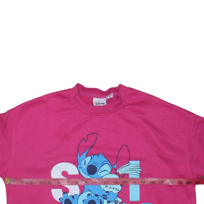 Womens UK Size 10/12 Disney Pink Pullover Sweatshirt