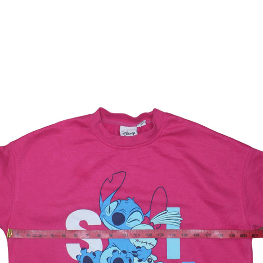 Womens UK Size 10/12 Disney Pink Pullover Sweatshirt