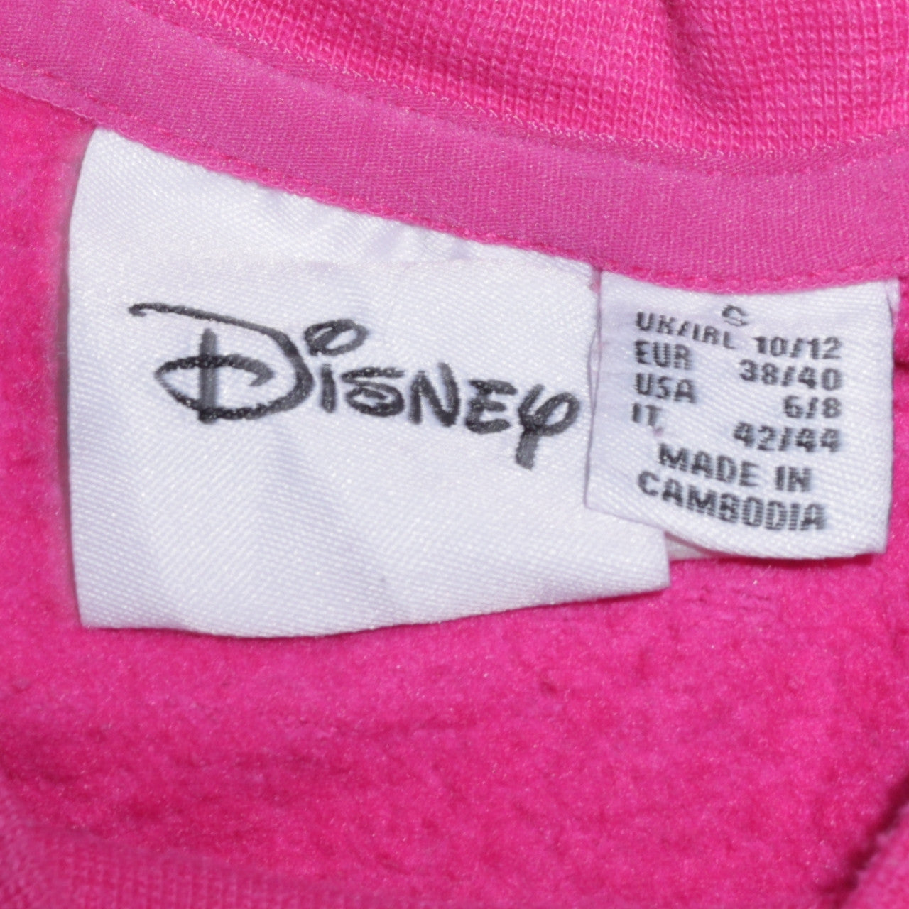Womens UK Size 10/12 Disney Pink Pullover Sweatshirt