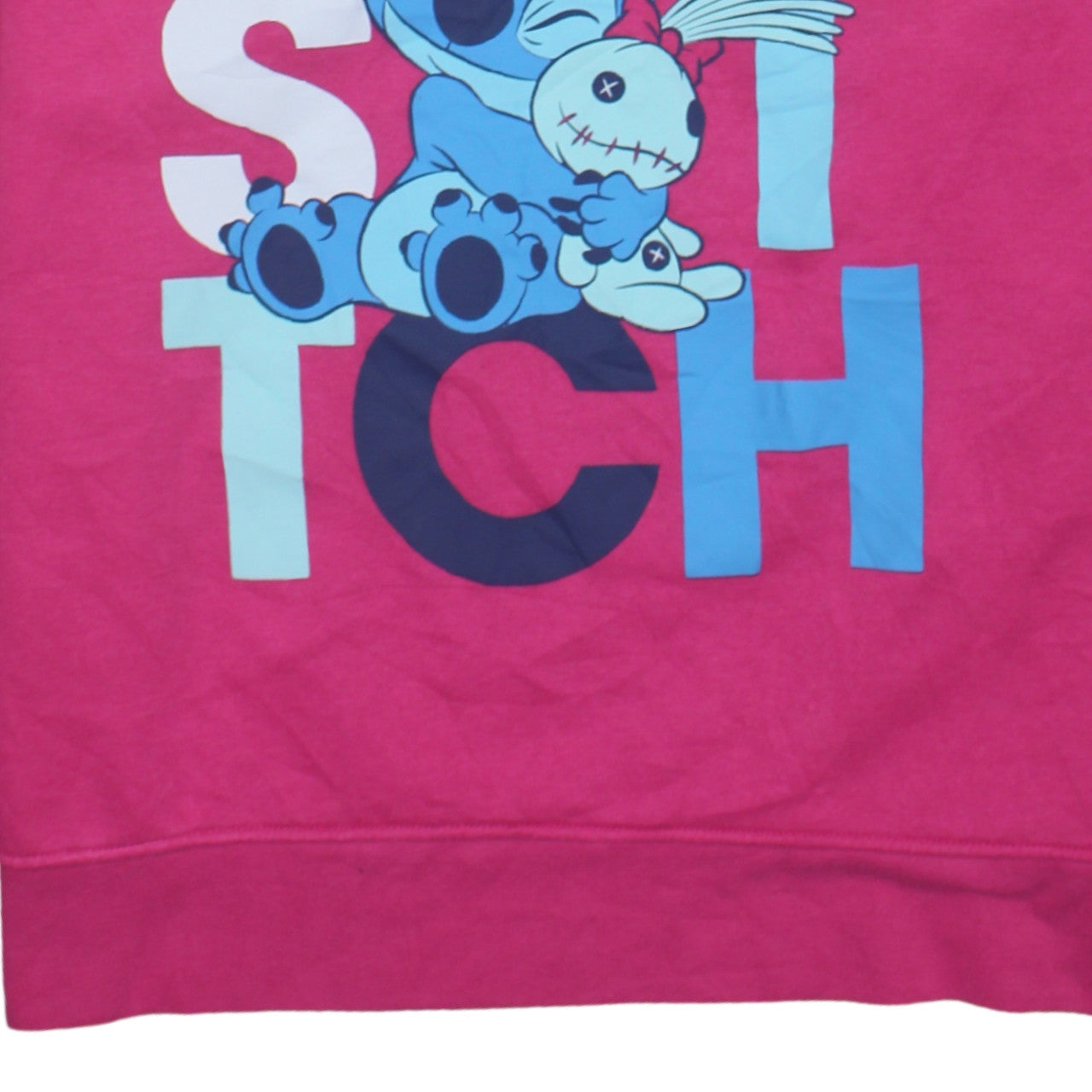 Womens UK Size 10/12 Disney Pink Pullover Sweatshirt