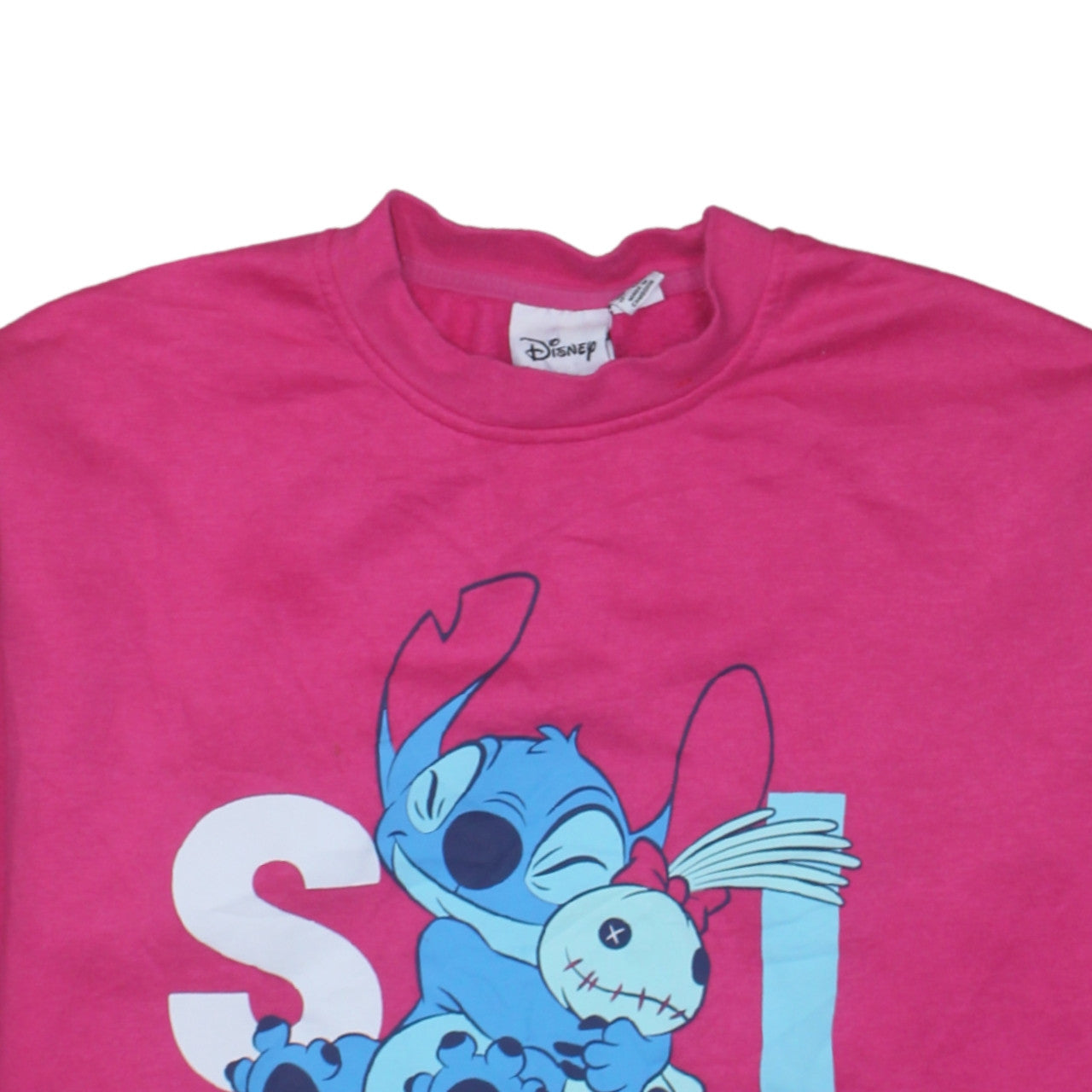 Womens UK Size 10/12 Disney Pink Pullover Sweatshirt