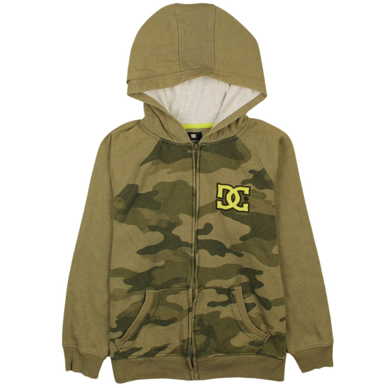 Boys UK Size XL DC Green Full Zip Hoodie