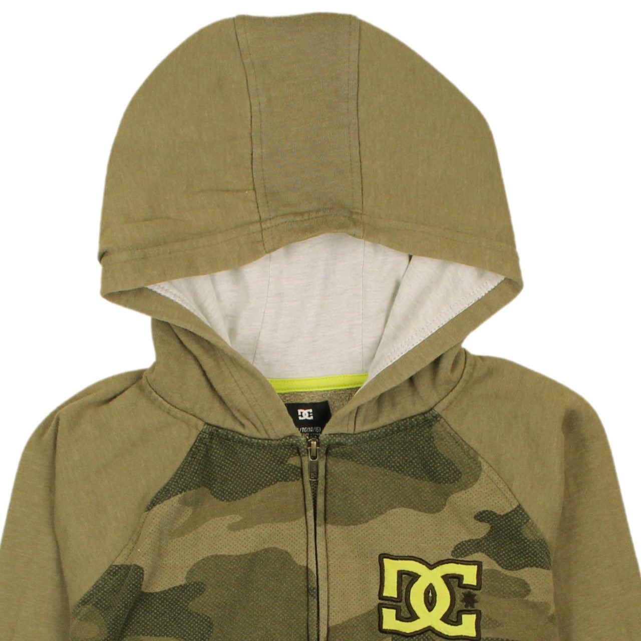 Boys UK Size XL DC Green Full Zip Hoodie